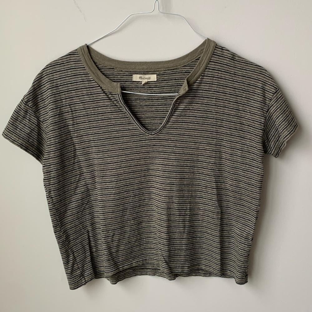 Madewell Green V-Neck Tee